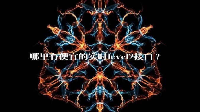 哪里有便宜的实时level2接口?