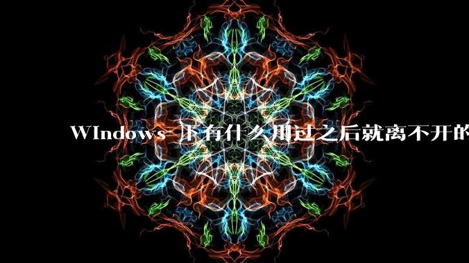 Windows 下有什么用过之后就离不开的冷门软件？