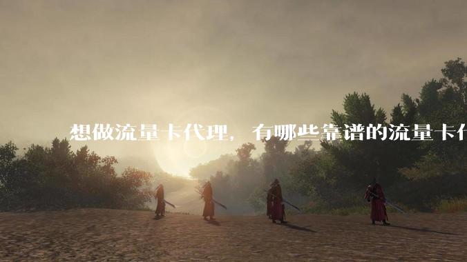 想做流量卡代理，有哪些靠谱的流量卡代理平台？