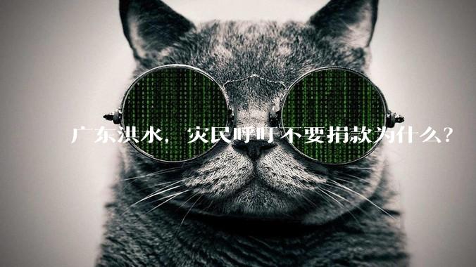 广东洪水，灾民呼吁不要捐款为什么？