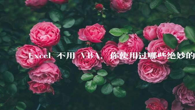 Excel 不用 VBA，你使用过哪些绝妙的公式？