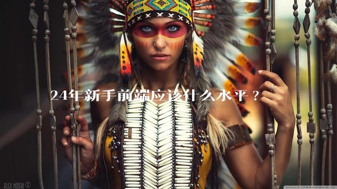 24年新手前端应该什么水平?