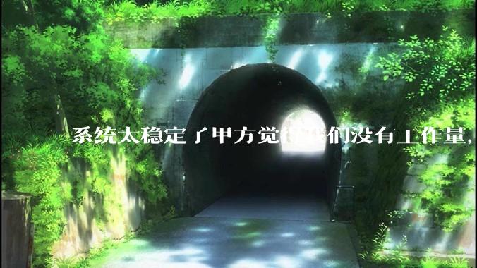 系统太稳定了甲方觉得我们没有工作量，怎么收运维费？
