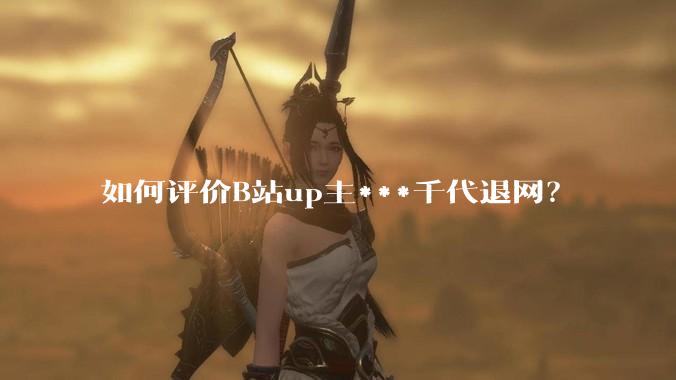 如何评价B站up主***千代退网？