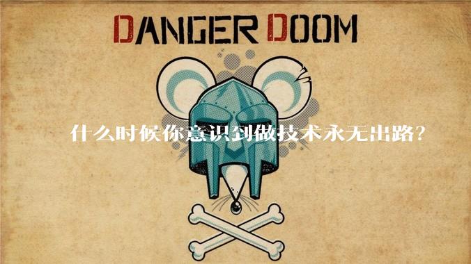 什么时候你意识到做技术永无出路？