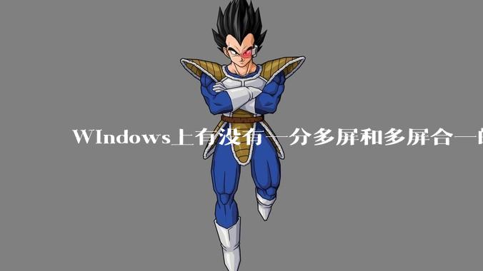 Windows上有没有一分多屏和多屏合一的软件？