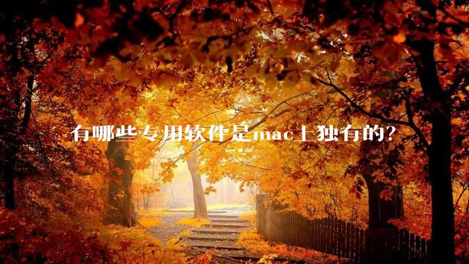 有哪些专用软件是mac上独有的？
