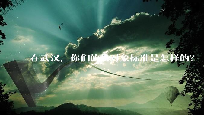 在武汉，你们的找对象标准是怎样的？