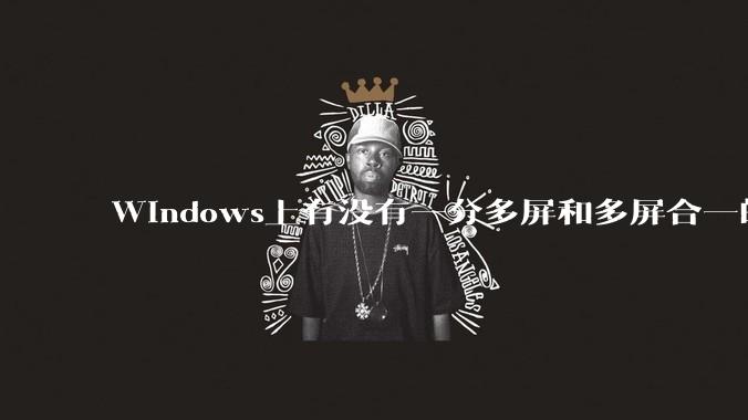 Windows上有没有一分多屏和多屏合一的软件？