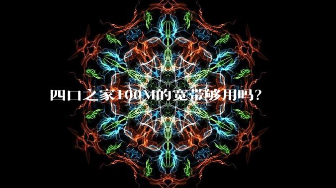 四口之家100M的宽带够用吗？