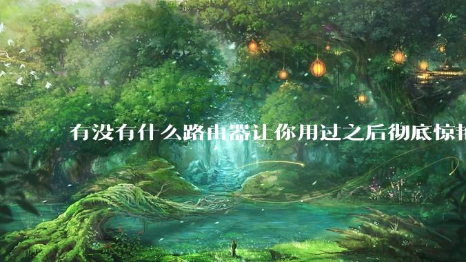 有没有什么路由器让你用过之后彻底惊艳了？