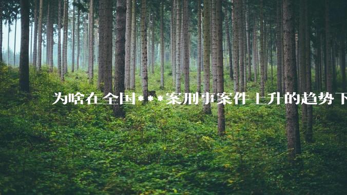 为啥在全国***案刑事案件上升的趋势下，上海等一线城市会降低？