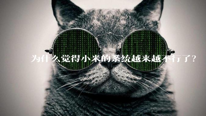 为什么觉得小米的系统越来越不行了？
