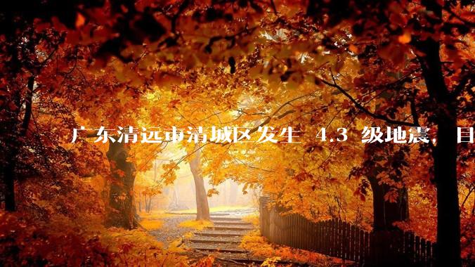广东清远市清城区发生 4.3 级地震，目前当地情况如何？哪些地方有震感？