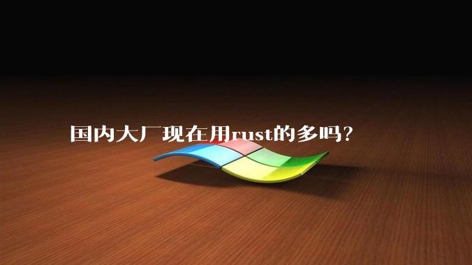 国内大厂现在用rust的多吗？