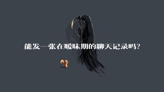 能发一张在暧昧期的聊天记录吗？