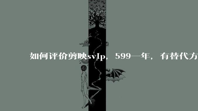 如何评价剪映svip，599一年，有替代方案吗？