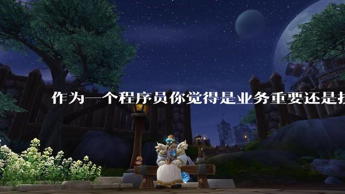 作为一个程序员你觉得是业务重要还是技术重要？
