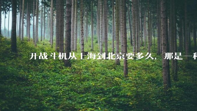 开战斗机从上海到北京要多久，那是一种什么样的体验？