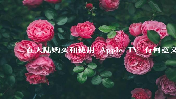 在大陆购买和使用 Apple TV 有何意义？
