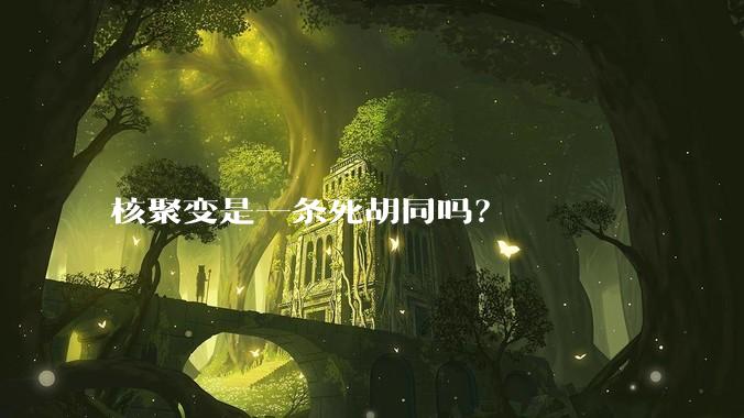 核聚变是一条死胡同吗？
