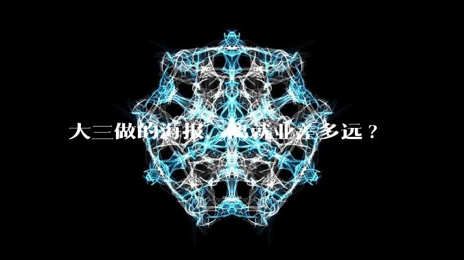 大三做的海报，离就业差多远?