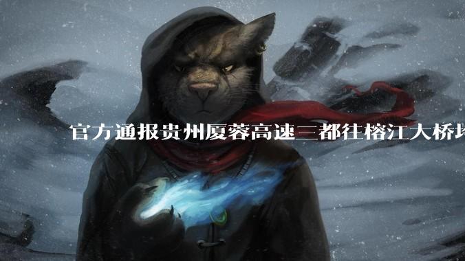 官方通报贵州厦蓉高速三都往榕江大桥垮塌，因持续强降雨诱发山体滑坡导致，目前情况如何？