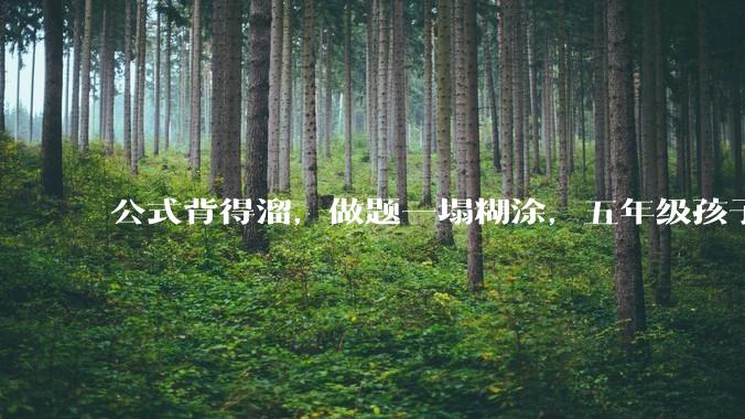 公式背得溜，做题一塌糊涂，五年级孩子数学不是很好，尤其图形方面，该怎么提升？