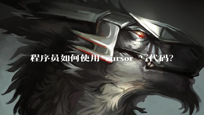 程序员如何使用 cursor 写代码？