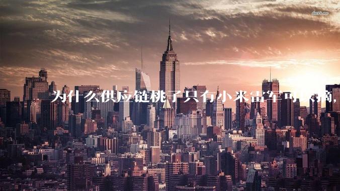 为什么供应链桃子只有小米雷军可以摘，其他人只能干瞪眼？