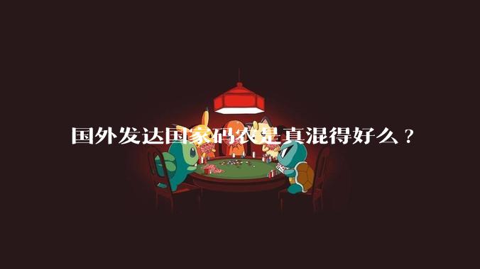 国外发达国家码农是真混得好么?