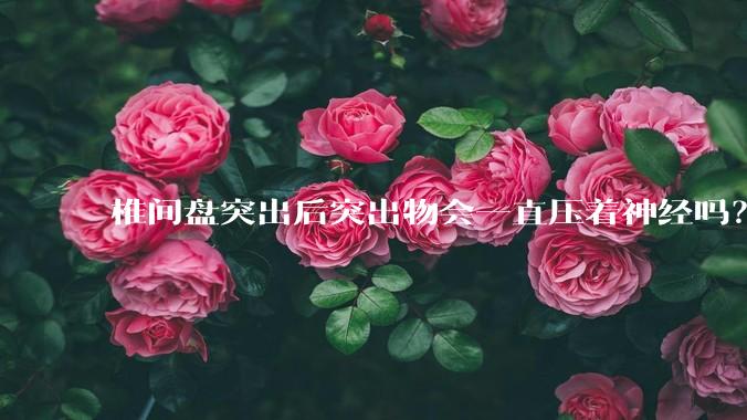 椎间盘突出后突出物会一直压着神经吗？保守治疗是通过什么原理让椎间盘回纳的啊？