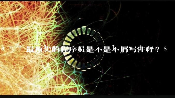最顶尖的程序员是不是不屑写注释?
