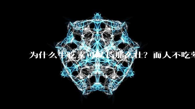 为什么牛吃素可以长那么壮？而人不吃荤就不行？