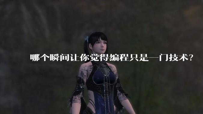 哪个瞬间让你觉得编程只是一门技术？
