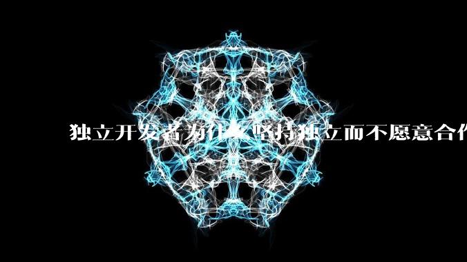 独立开发者为什么坚持独立而不愿意合作？
