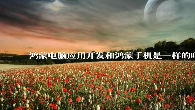 鸿蒙电脑应用开发和鸿蒙手机是一样的吗？
