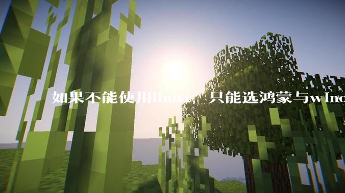 如果不能使用linux，只能选鸿蒙与windows，你会选哪个？