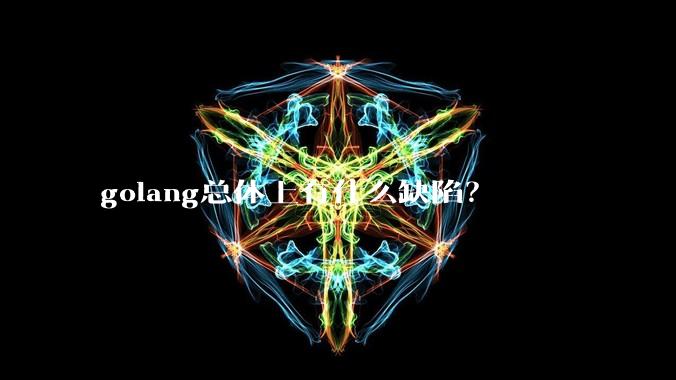 golang总体上有什么缺陷？