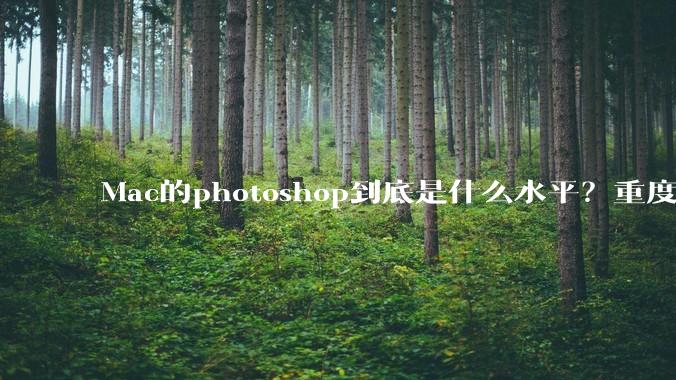 Mac的photoshop到底是什么水平？重度ps使用有必要换平台吗？
