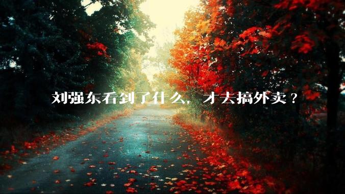 刘强东看到了什么，才去搞外卖?