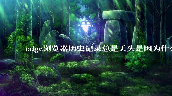 edge浏览器历史记录总是丢失是因为什么原因？有没有什么解决办法？