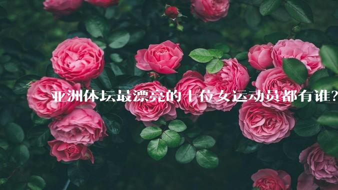 亚洲体坛最漂亮的十位女运动员都有谁？