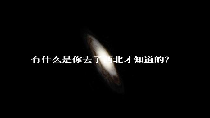 有什么是你去了西北才知道的？