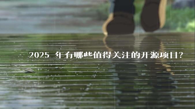 2025 年有哪些值得关注的开源项目？