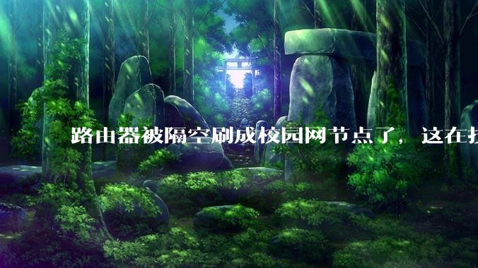 路由器被隔空刷成校园网节点了，这在技术上是怎么实现的？