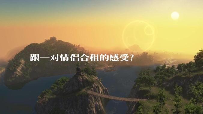 跟一对情侣合租的感受？