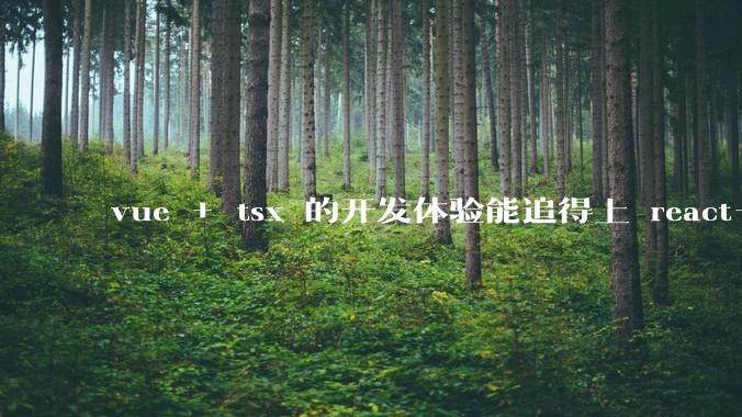 vue + tsx 的开发体验能追得上 react+tsx么？