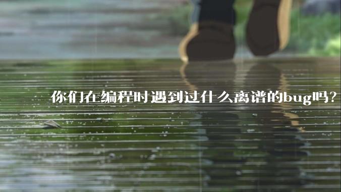 你们在编程时遇到过什么离谱的bug吗？