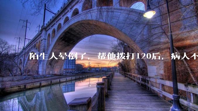 陌生人晕倒了，帮他拨打120后，病人不支付120出车费，这个费用谁来承担？